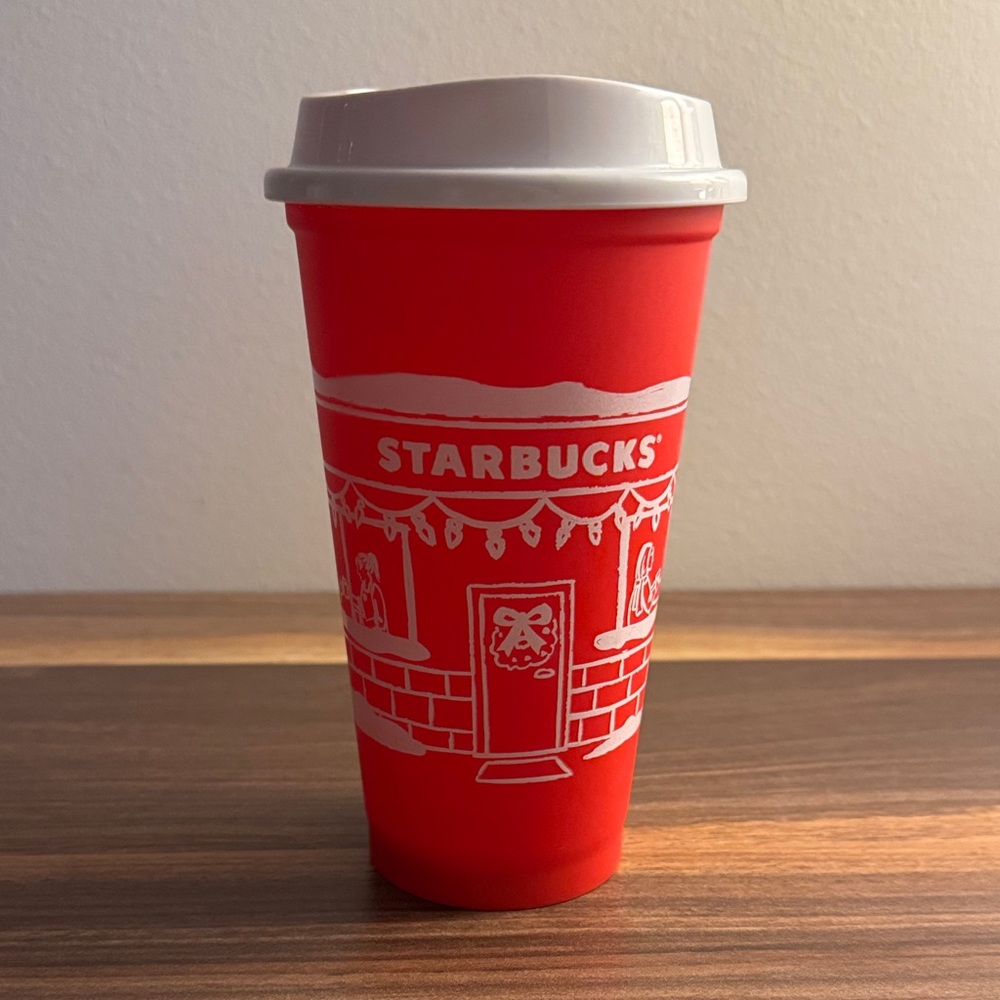 Starbucks Vibrant Red Festive Cup